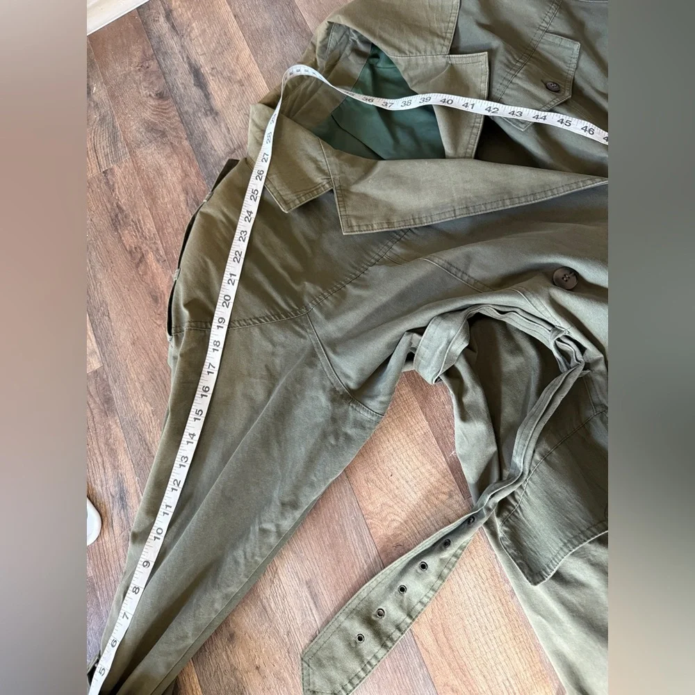 Vintage Together Olive Women's Trench Coat - Picture 11 of 16